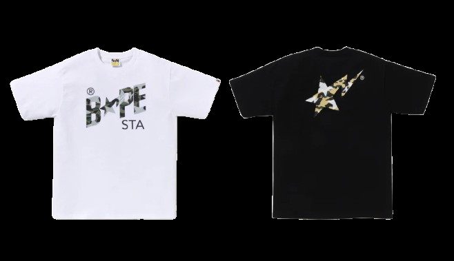 STA OVER PRINT 1ST CAMO BAPE STA TEE